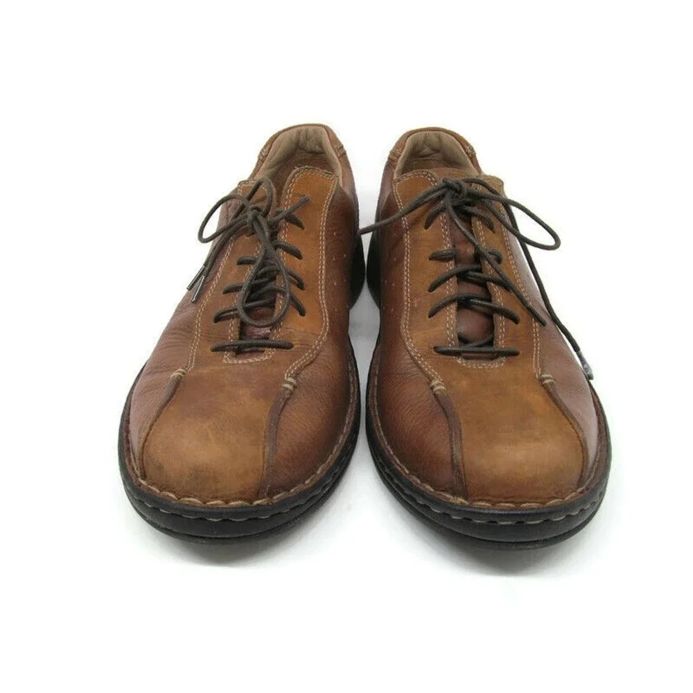 Clarks Leather  Lace Up Brown Oxfords  Mens Size US 10.5 Casual Shoes
